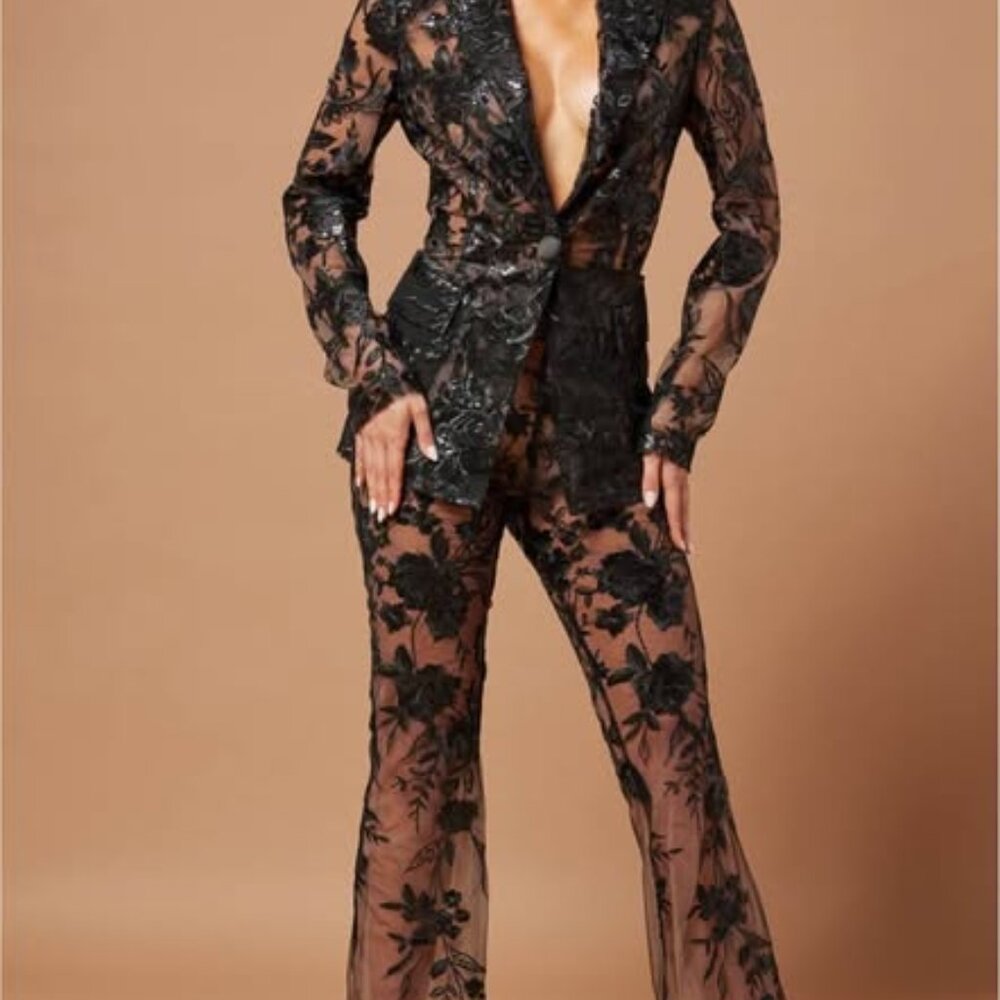 NWT fashion nova pants and blazer set size XS